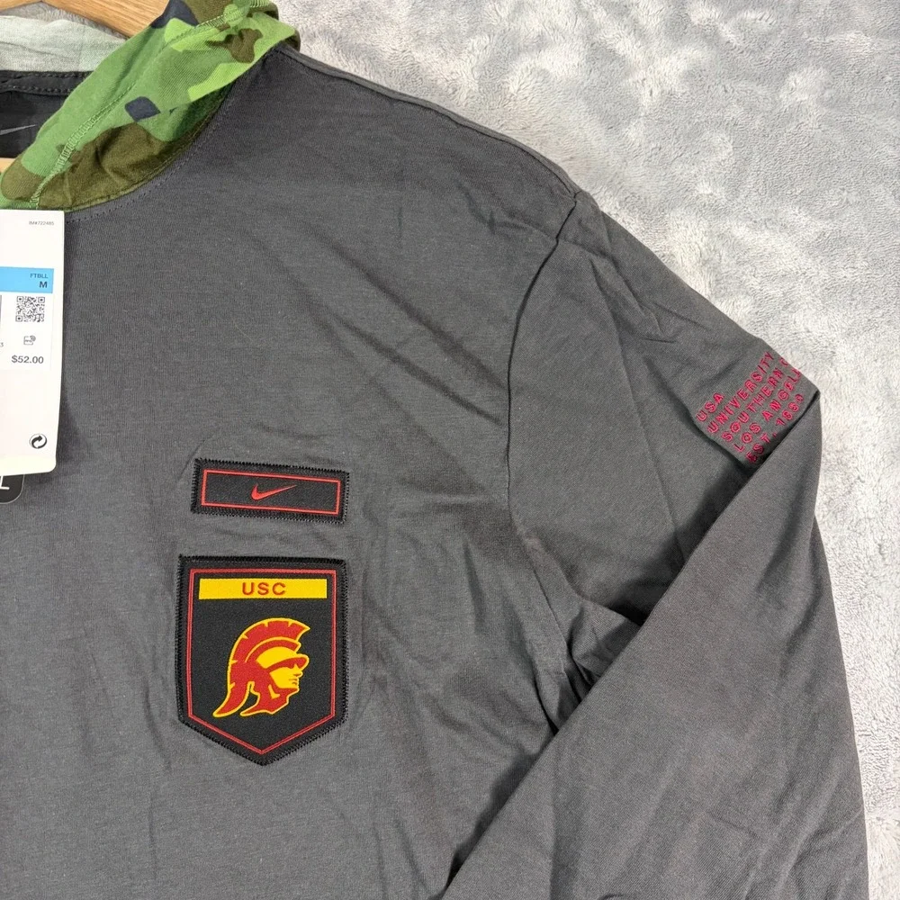 Nike USC Trojans Men's Medium Military Appreciation Light Hoodie Long Sleeve NWT